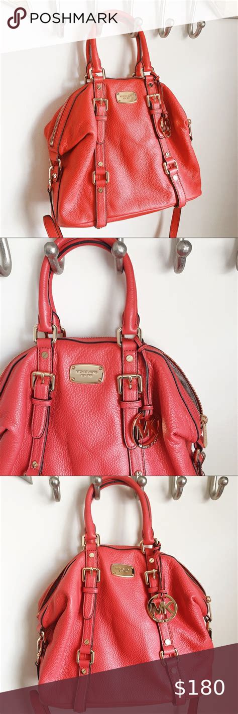 michael kors bedford satchel in watermel9n